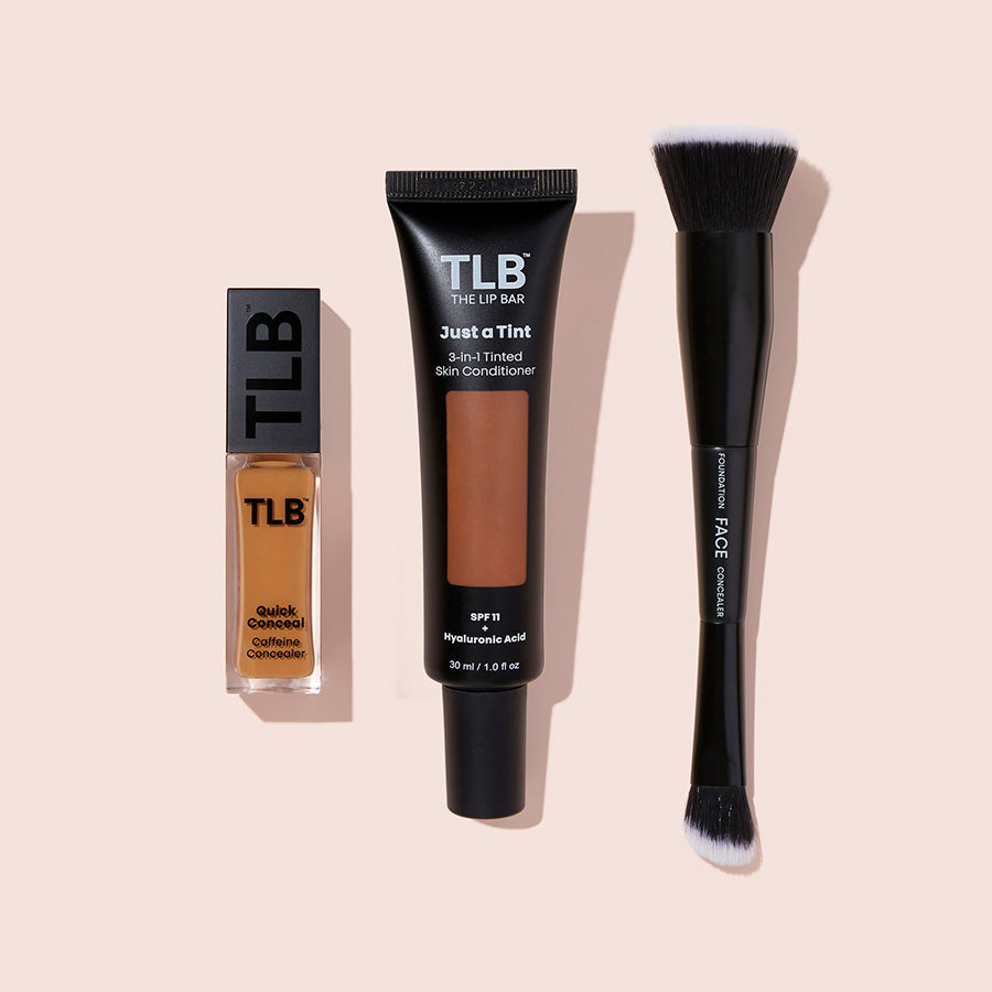 Almond / Cinnamon Concealer / Complexion Brush